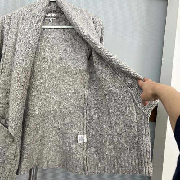 Aritzia Talula Greenpoint Wool Angora Cashmere‎ Grey Knit Open Cardigan Sz S - Picture 9 of 15